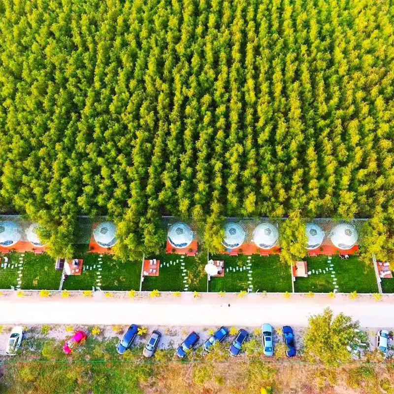 Tende da campeggio a cupola da 10 pezzi per Wangsen Camping Resort, Pechino, Cina