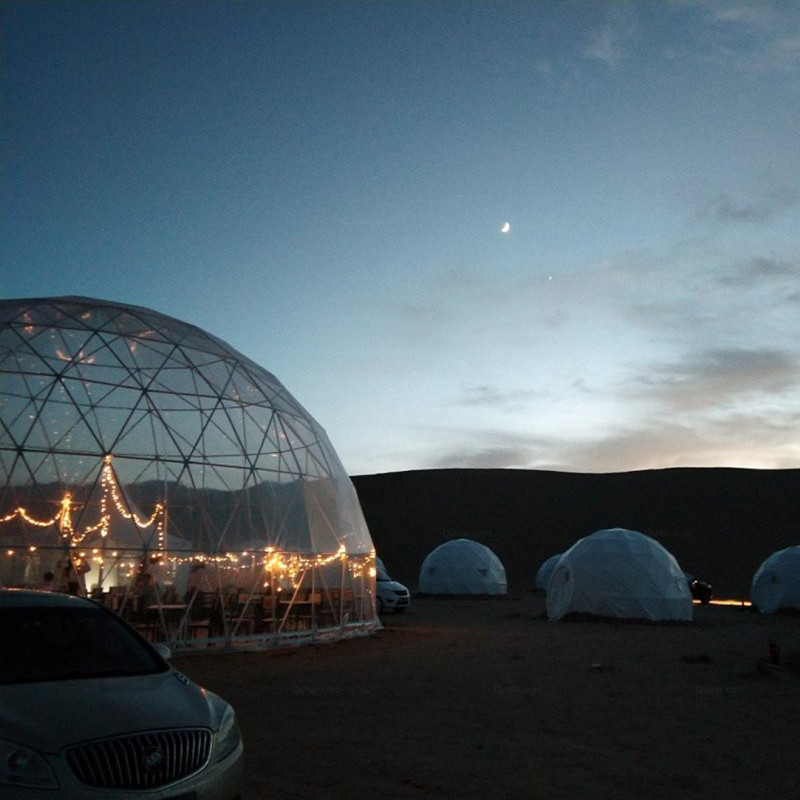 100 tiendas de campaña Desert Domes para camping N37 ° Starry Sky en Dachaidan, Qinghai, China