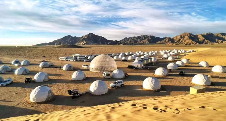 Tiendas Glamping Dome para el hermoso campamento en el desierto
