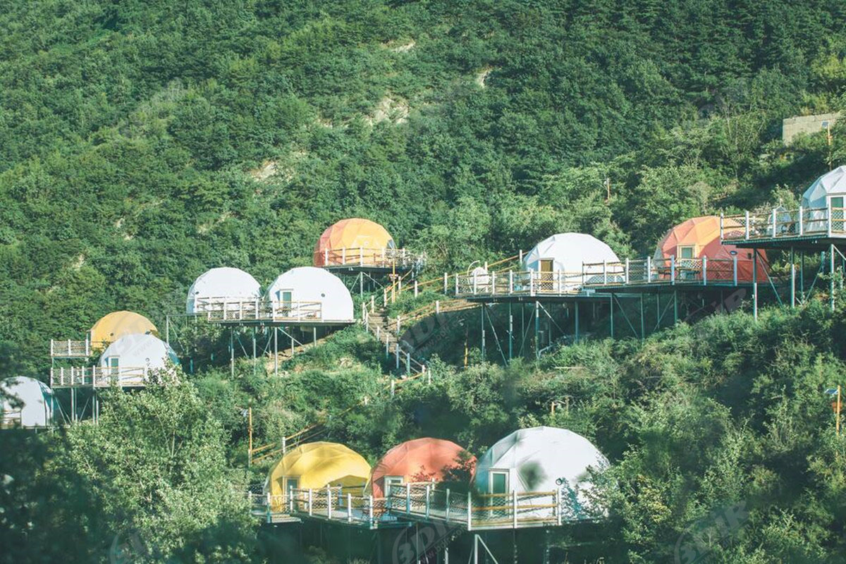 Abrigo com cobertura em tecido 15 e Ecolodge Glamping Hotel Resorts na Montanha Wuling, Pequim