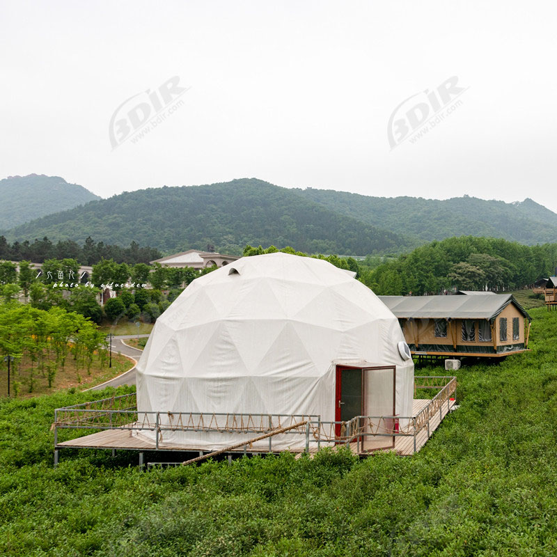 خيمة قبة glamping البيئية لحديقة baosheng ، مقاطعة جيانغسو ، الصين