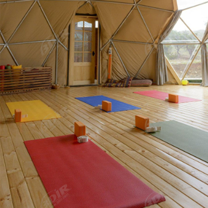 Malaking Panlabas na Geodesic Yoga Dome Home & Play Dome Construction Hub Distributors