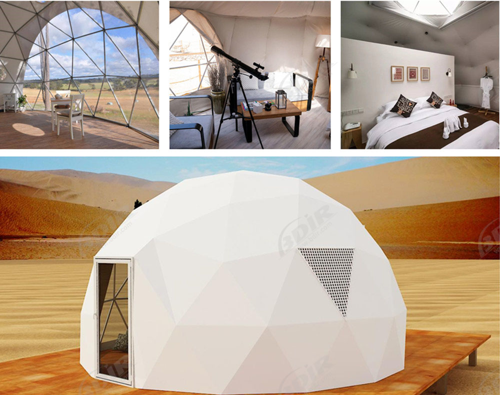 nhà lắp ghép sa mạc canvas mái vòm bóng râm cấu trúc nhà sản xuất lều cabin nhỏ
