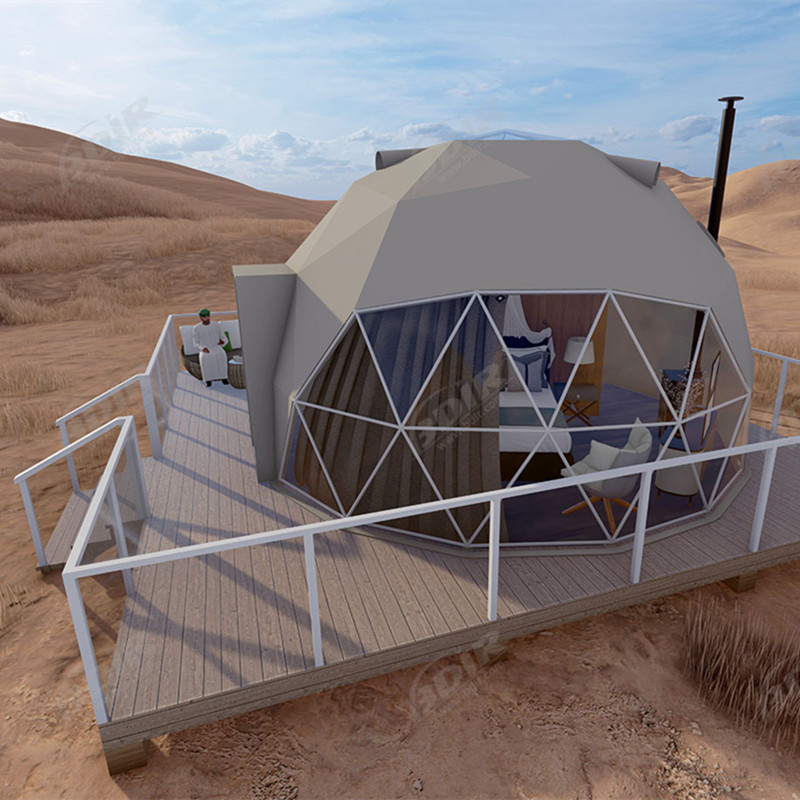 nhà lắp ghép sa mạc canvas mái vòm bóng râm cấu trúc nhà sản xuất lều cabin nhỏ